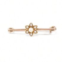 1920S GOLD AND PEARL BROOCH PIN