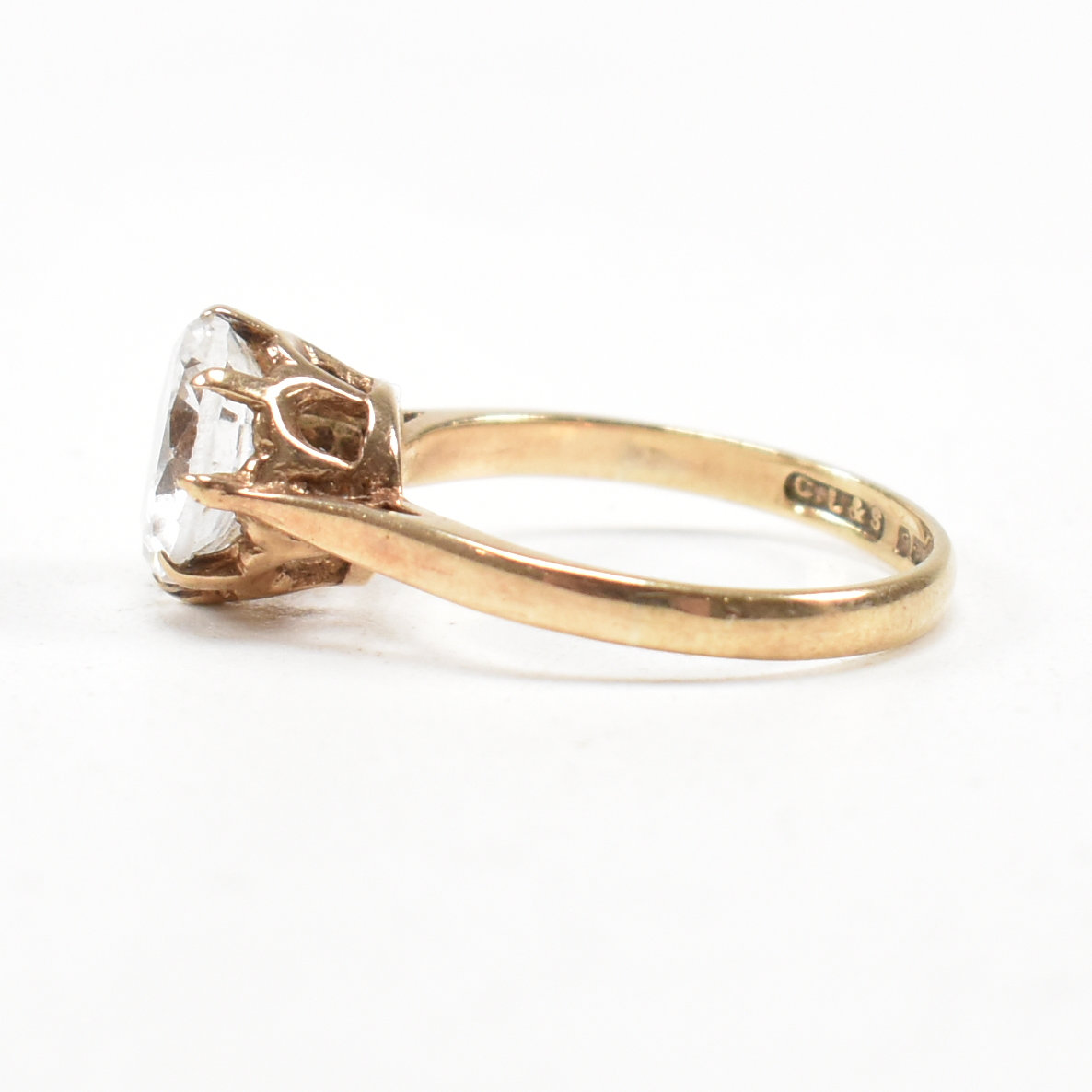 9CT GOLD AND SPINEL SET SINGLE STONE RING - Image 5 of 10