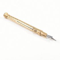 19TH CENTURY VICTORIAN 9CT GOLD PROPELLING PENCIL