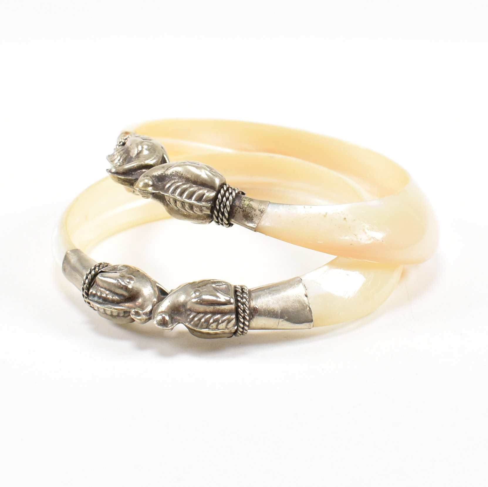 PAIR OF MOTHER OF PEARL BANGLES - Image 2 of 9