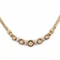 HALLMARKED 9CT GOLD & DIAMOND PENDANT NECKLACE