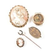 COLLECTION OF ANTIQUE & LATER GOLD & YELLOW METAL JEWELLERY