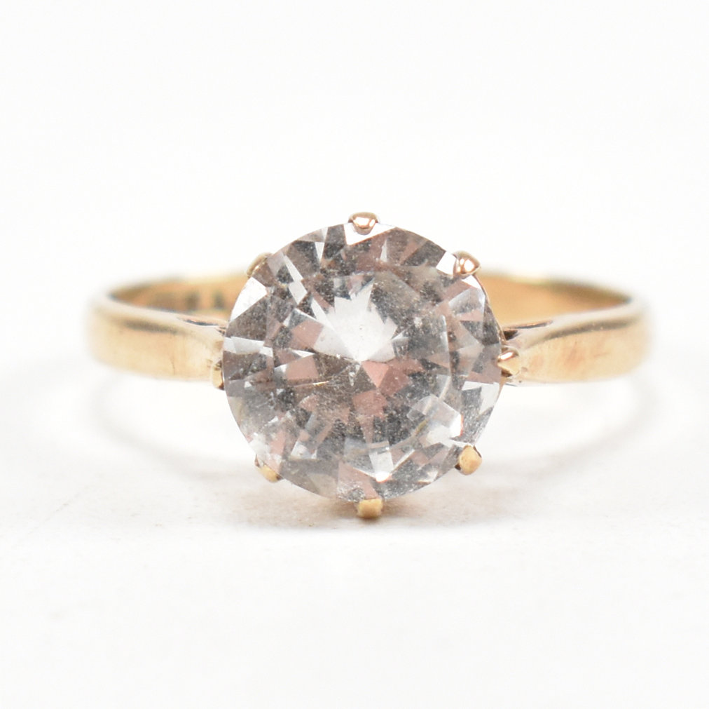 9CT GOLD AND SPINEL SET SINGLE STONE RING - Image 3 of 10