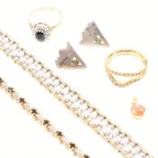 COLLECTION OF 925 SILVER & VERMEIL JEWELLERY