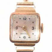 18CT GOLD 750 MARKED ANCRE 18 RUBIS DRESS WATCH
