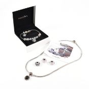 PANDORA CHARM BRACELET & SILVER PENDANT NECKLACE