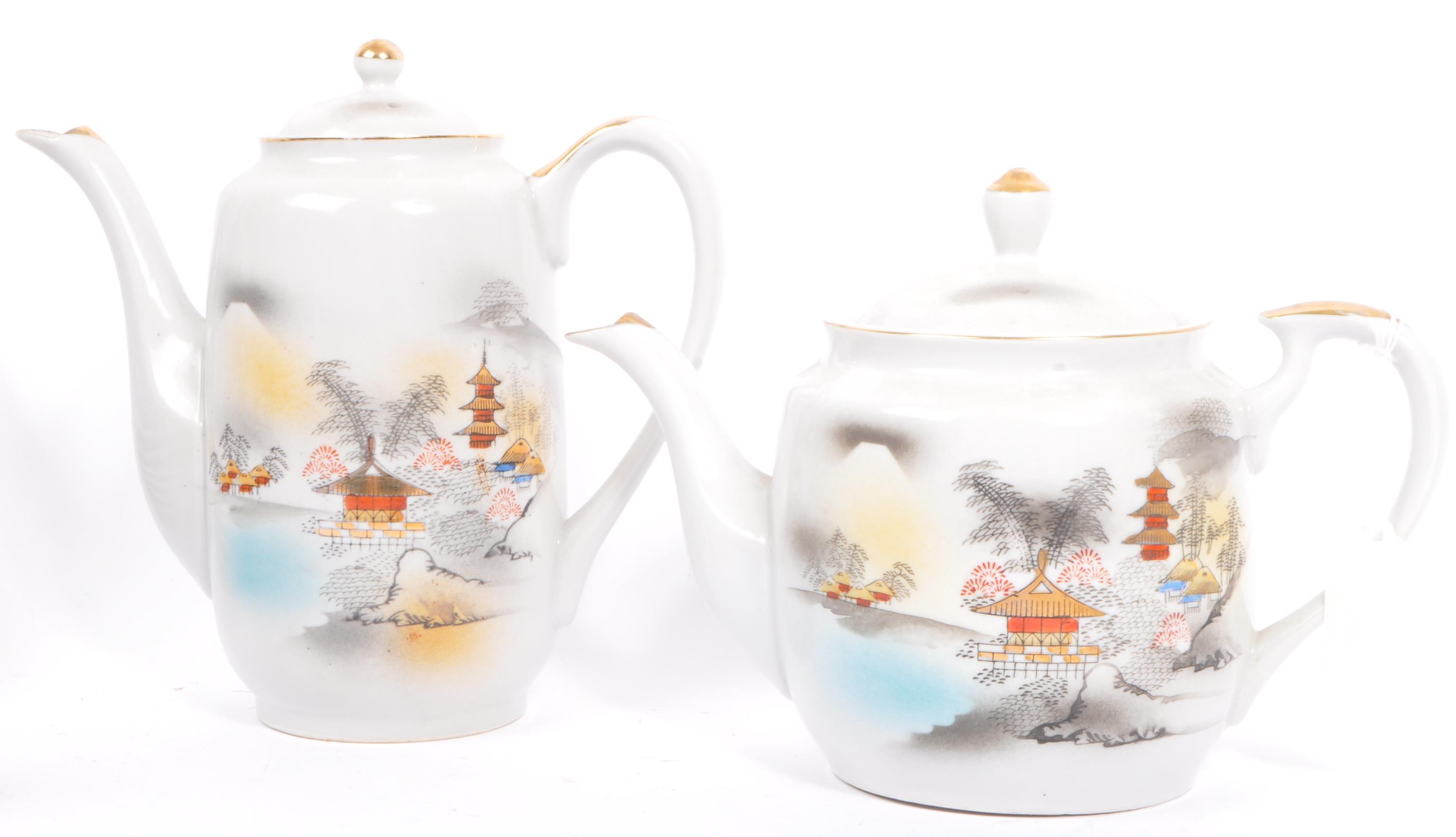 KUTANI TEA SERVICE FOR 6 WITH TEAPOT + COFFEE SET & 6 CANS - Image 6 of 7