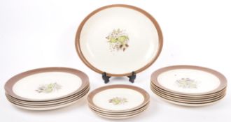 1950 MID CENTURY LINDEN LEA PATTERN PLATES BY BRISTOL POTTERY