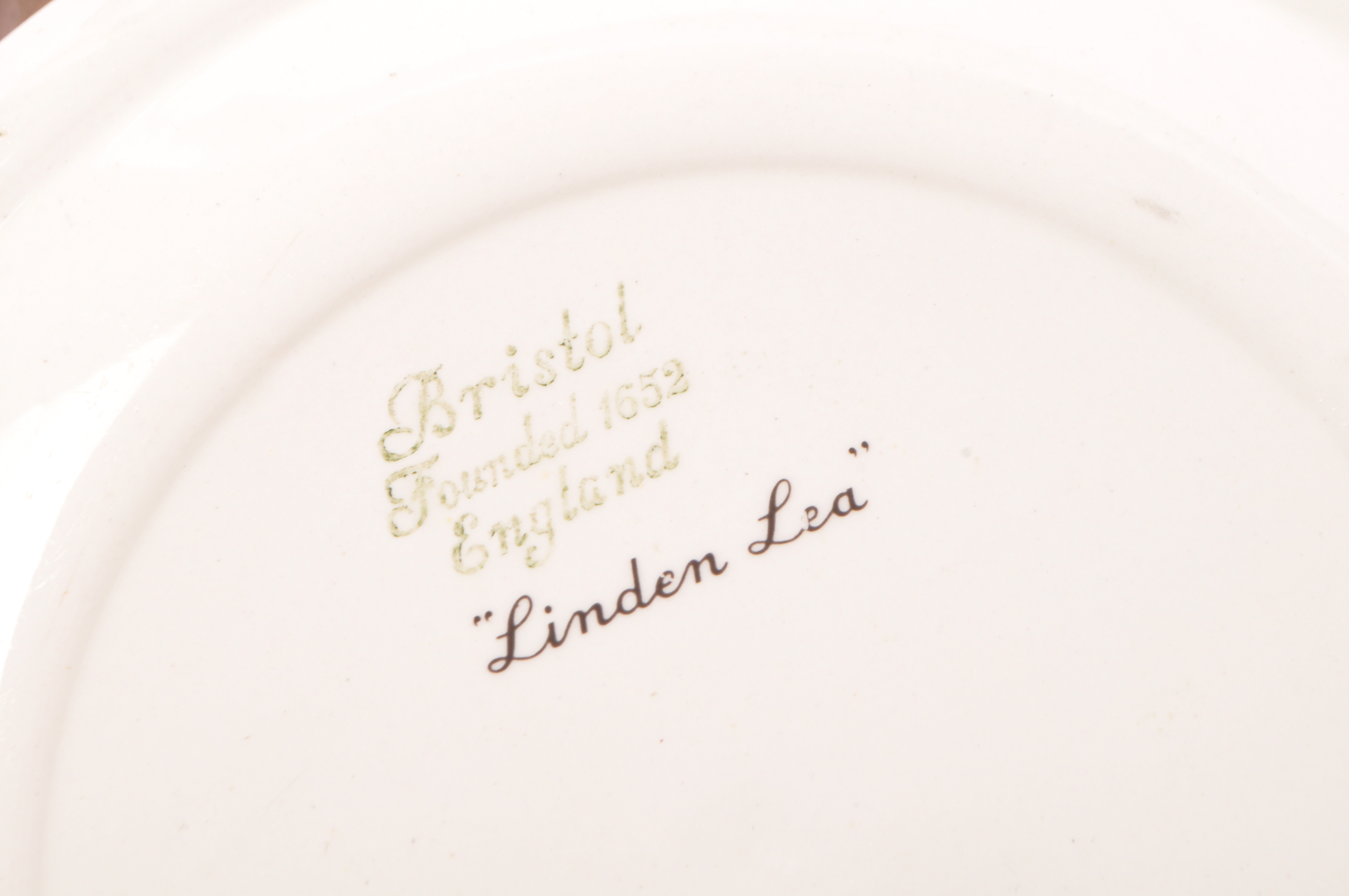 1950 MID CENTURY LINDEN LEA PATTERN PLATES BY BRISTOL POTTERY - Image 6 of 6