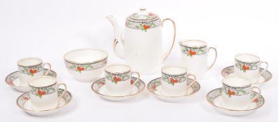 ART DECO GLADSTONE BONE CHINA CHERRY COFFEE SERVICE