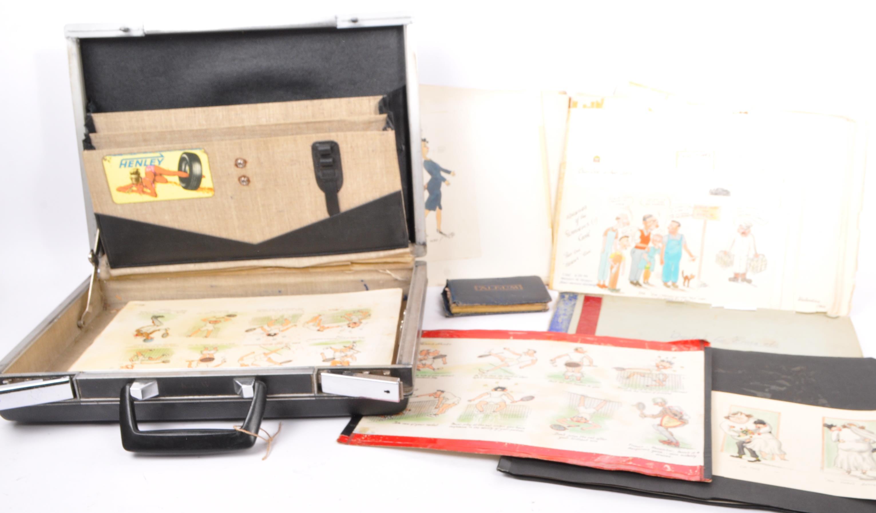 MID CENTURY PEN, INK & COLOUR SKETCHES & CARICATURES