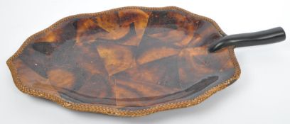 EARLY 20TH CENTURY LACQUERED TORTOISHELL TRAY