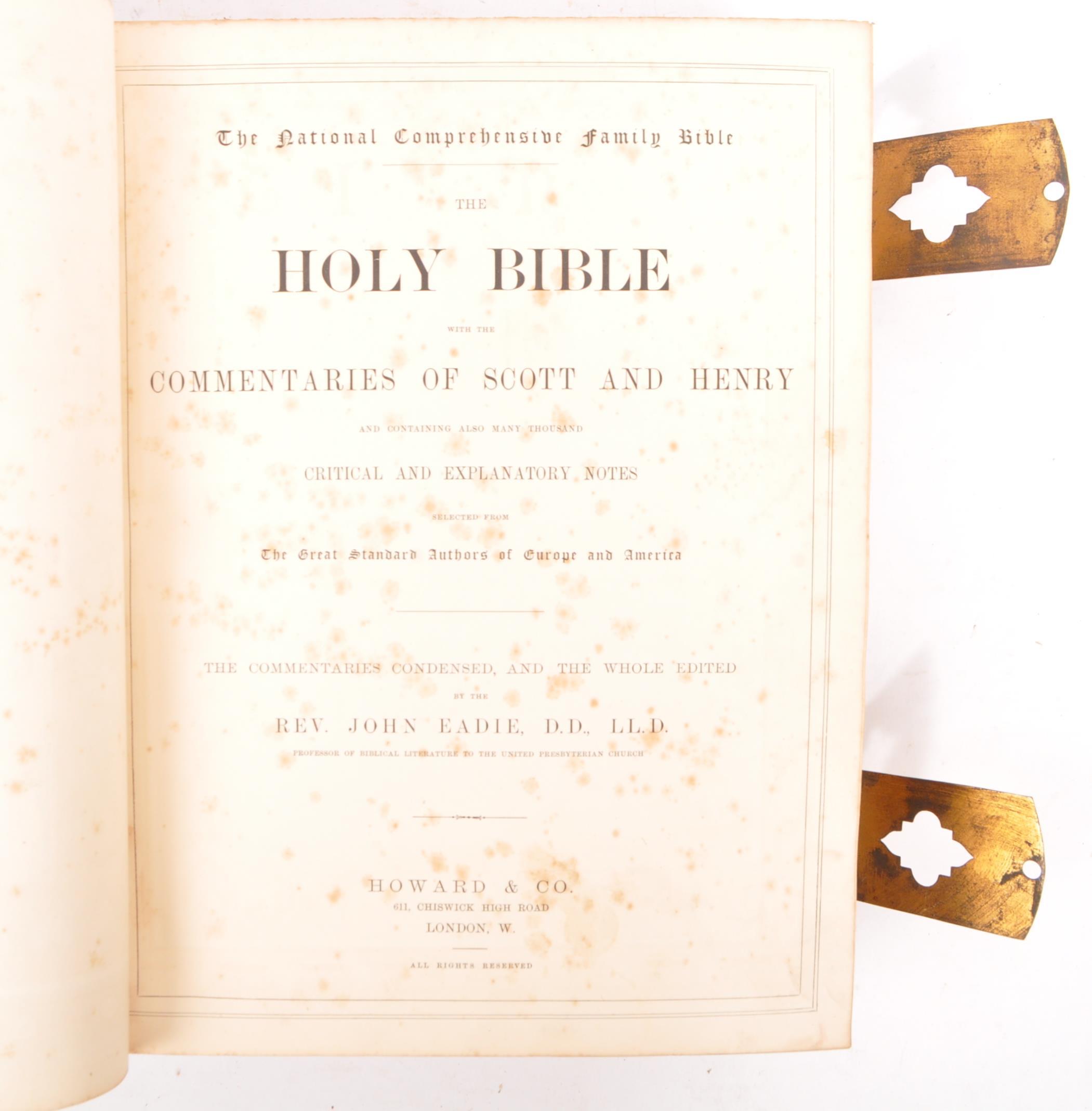 19TH CENTURY THE ILLUSTRATED NATIONAL FAMILY BIBLE BOOK - Image 6 of 8