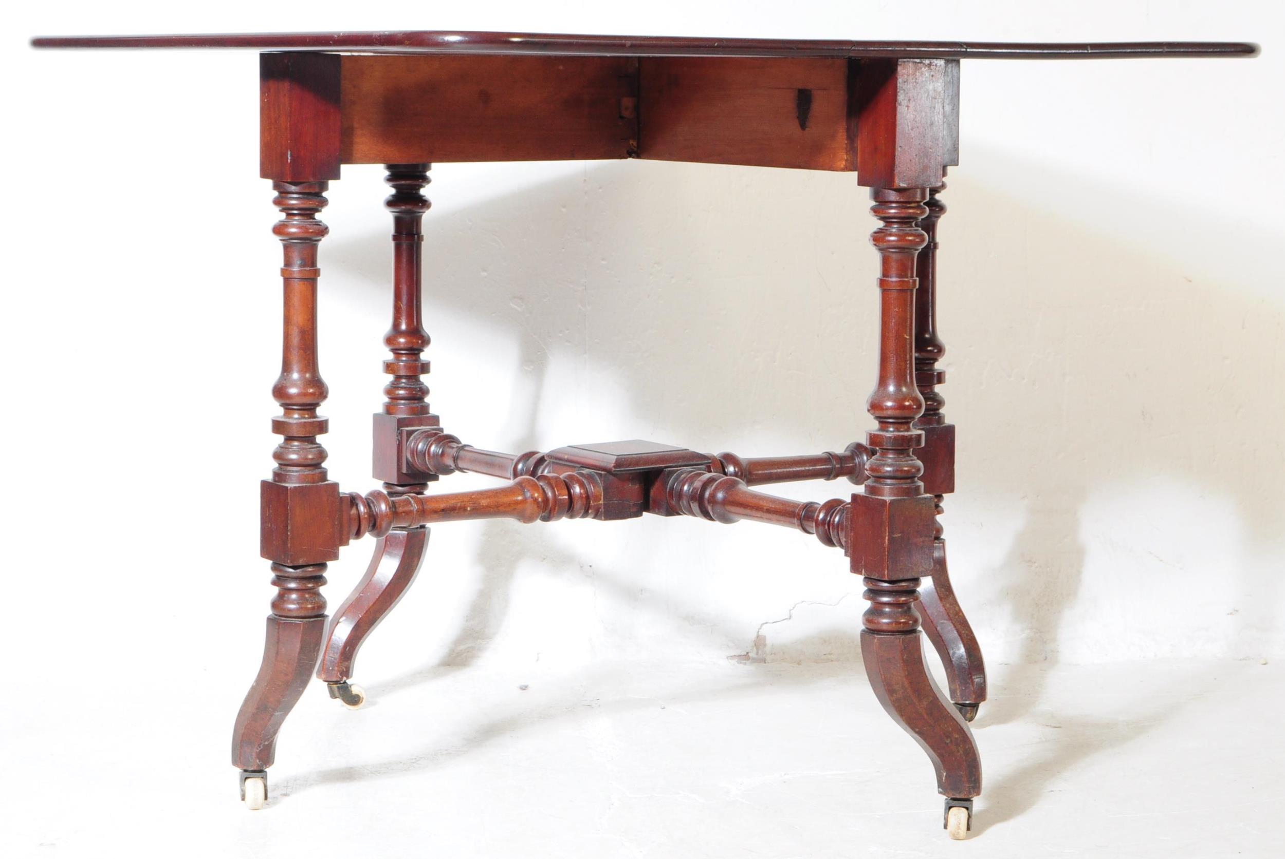 19TH CENTURY VICTORIAN MAHOGANY SUTHERLAND TABLE - Image 3 of 5