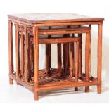 VINTAGE 20TH CENTURY BAMBOO NEST OF TABLES