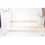 19TH CENTURY VICTORIAN CAST IRON DOUBLE BED FRAME