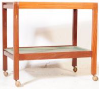 VINTAGE MID 20TH CENTURY TEAK TWO TIER SERVING TROLLEY