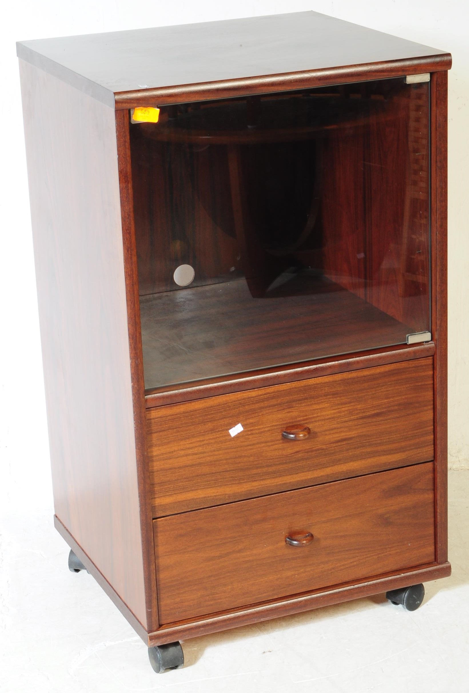 CONTEMPORARY MAHOGANY VENEERED MUSIC CABINET - Image 2 of 6