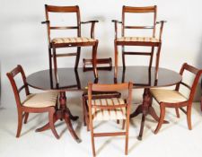 REPRODUCTION MAHOGANY OVAL EXTENDING DINING TABLE