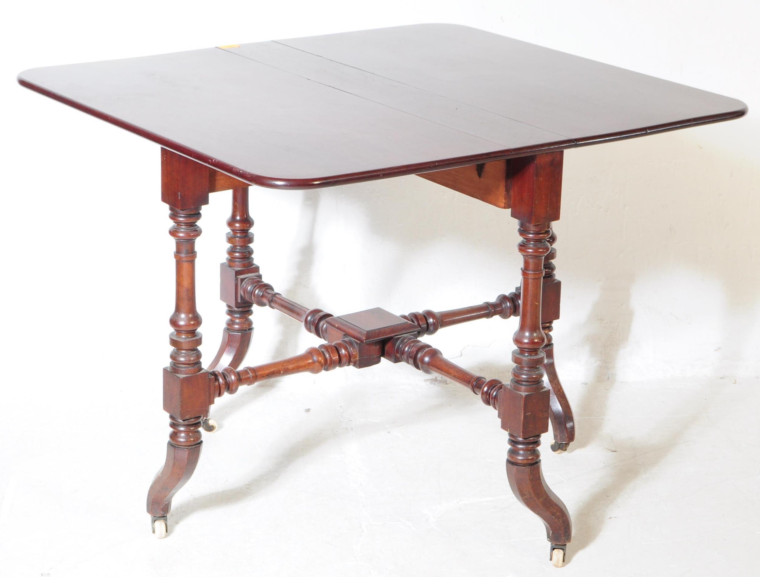 19TH CENTURY VICTORIAN MAHOGANY SUTHERLAND TABLE - Image 4 of 5