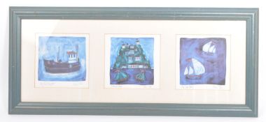 CONTEMPORARY NAUTICAL FRAMED GLAZED WALL ART BY LOUISE FOX