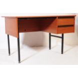 RETRO MID 20TH CENTURY TEAK VENEER OFFICE DESK