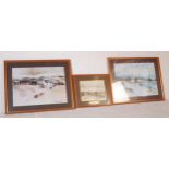 THREE FRAMED AND GLAZED PRINTS BY HUGH BRANDON-COX