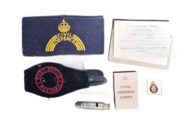 WWII SECOND WORLD WAR CIVIL DEFENCE RELATED ITEMS