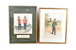 PAIR OF LATE 19TH CENTURY COLOURED MILITARY PRINTS