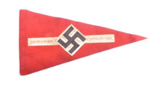 WWII SECOND WORLD WAR GERMAN HITLER YOUTH PENNANT
