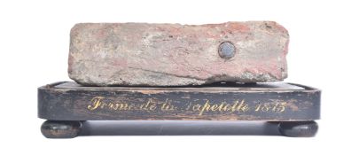 WATERLOO INTEREST - HOUSE BRICK WITH MUSKET BALL