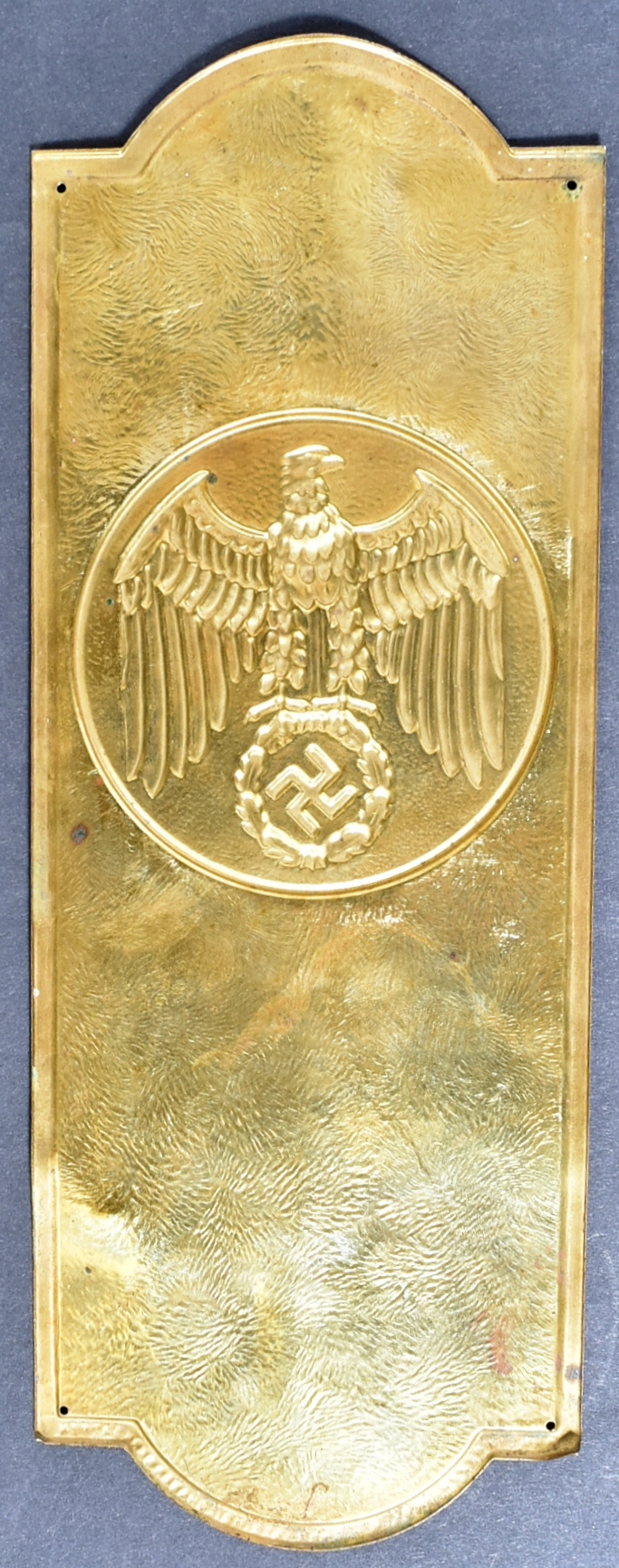 WWII SECOND WORLD WAR GERMAN BRASS DOOR PLATE - Image 3 of 3