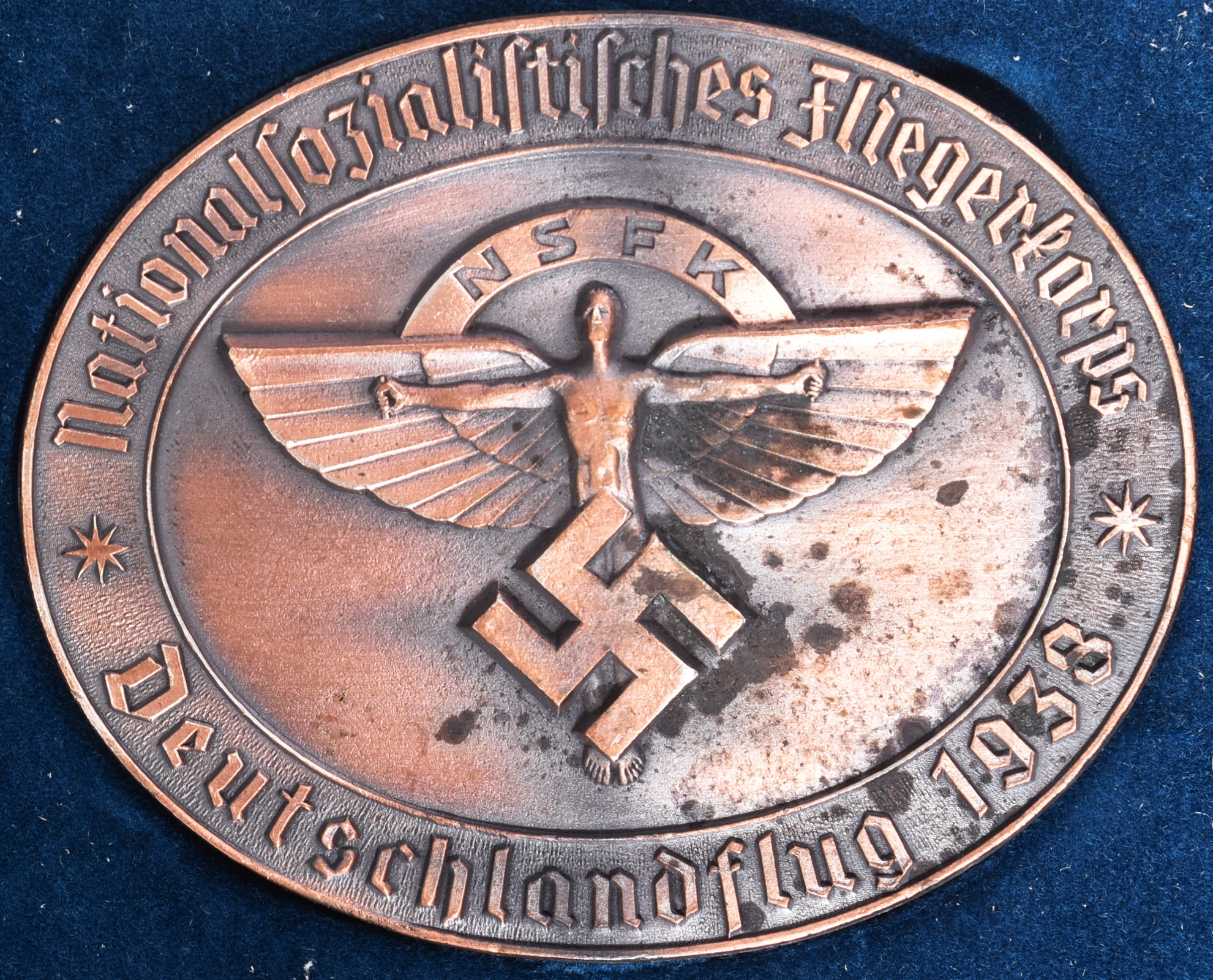 WWII SECOND WORLD WAR GERMAN THIRD REICH NSFK PLAQUE - Image 2 of 3