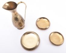 COLLECTION OF FOUR INDIAN HAMMERED BRASSWARE PIECES