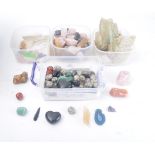 NATURAL HISTORY - QUANTITY OF POLISHED STONES & CRYSTALS