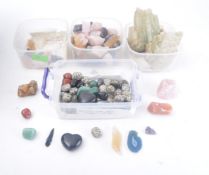 NATURAL HISTORY - QUANTITY OF POLISHED STONES & CRYSTALS