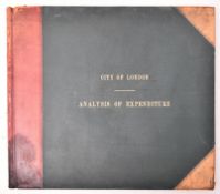 MID 20TH CENTURY LEATHERBOUND CITY OF LONDON LEDGER