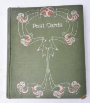 COLLECTION OF EDWARDIAN GREETING CARDS IN NOUVEAU ALBUM