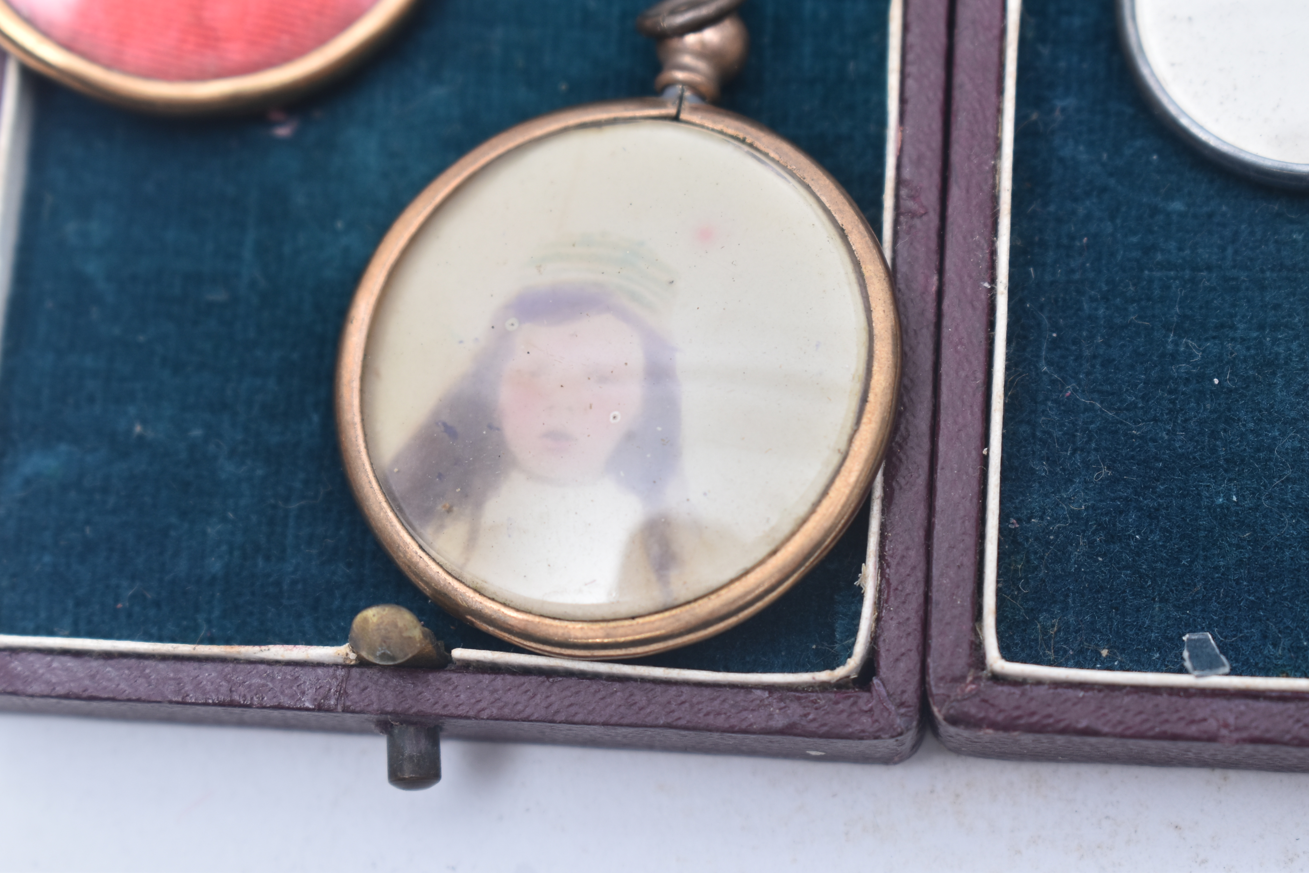 NINE LATE VICTORIAN ROLLED GOLD FRAME PORTRAIT MINIATURES - Image 6 of 7