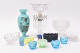 SELECTION OF 19TH CENTURY CUT GLASS & COLOURED GLASS