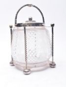 EARLY 20TH CENTURY SILVER PLATED BISCUIT BARREL
