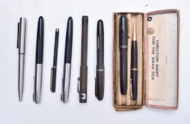 COLLECTION OF EIGHT 20TH CENTURY PENS INCL. PARKER