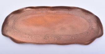 ART NOUVEAU EARLY 20TH CENTURY COPPER BREAKFAST TRAY