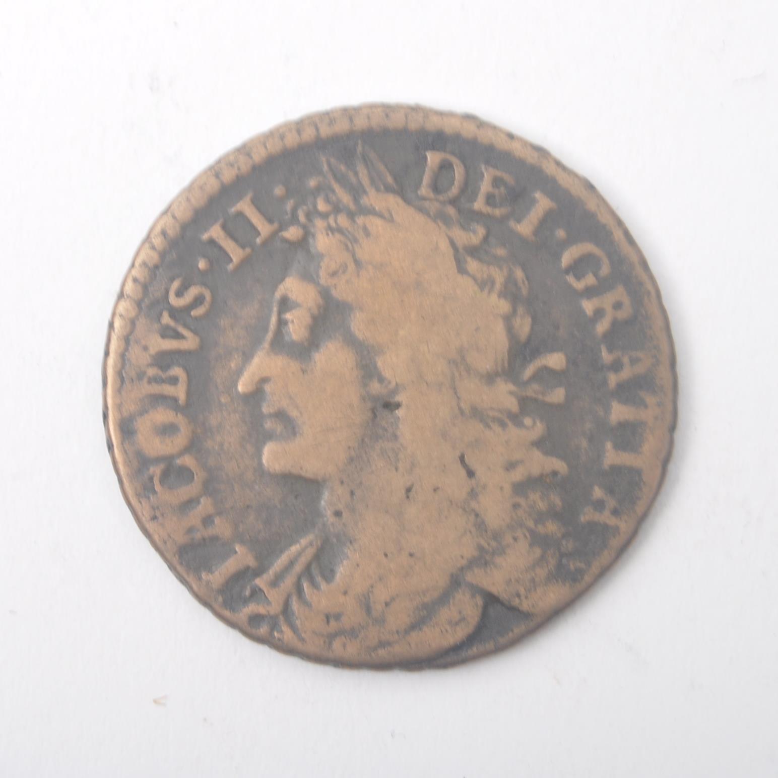 JAMES II 1689 GUN MONEY HALF CROWN COIN