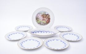 SCHUMANN - COLLECTION OF VINTAGE LACED PLATES & PLATTERS