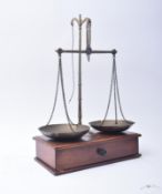 STEVENS & SONS - PAIR OF BRASS POSTAL WEIGHING SCALES
