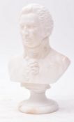 EARLY 20TH CENTURY ALABASTER BUST DEPICTING MOZART