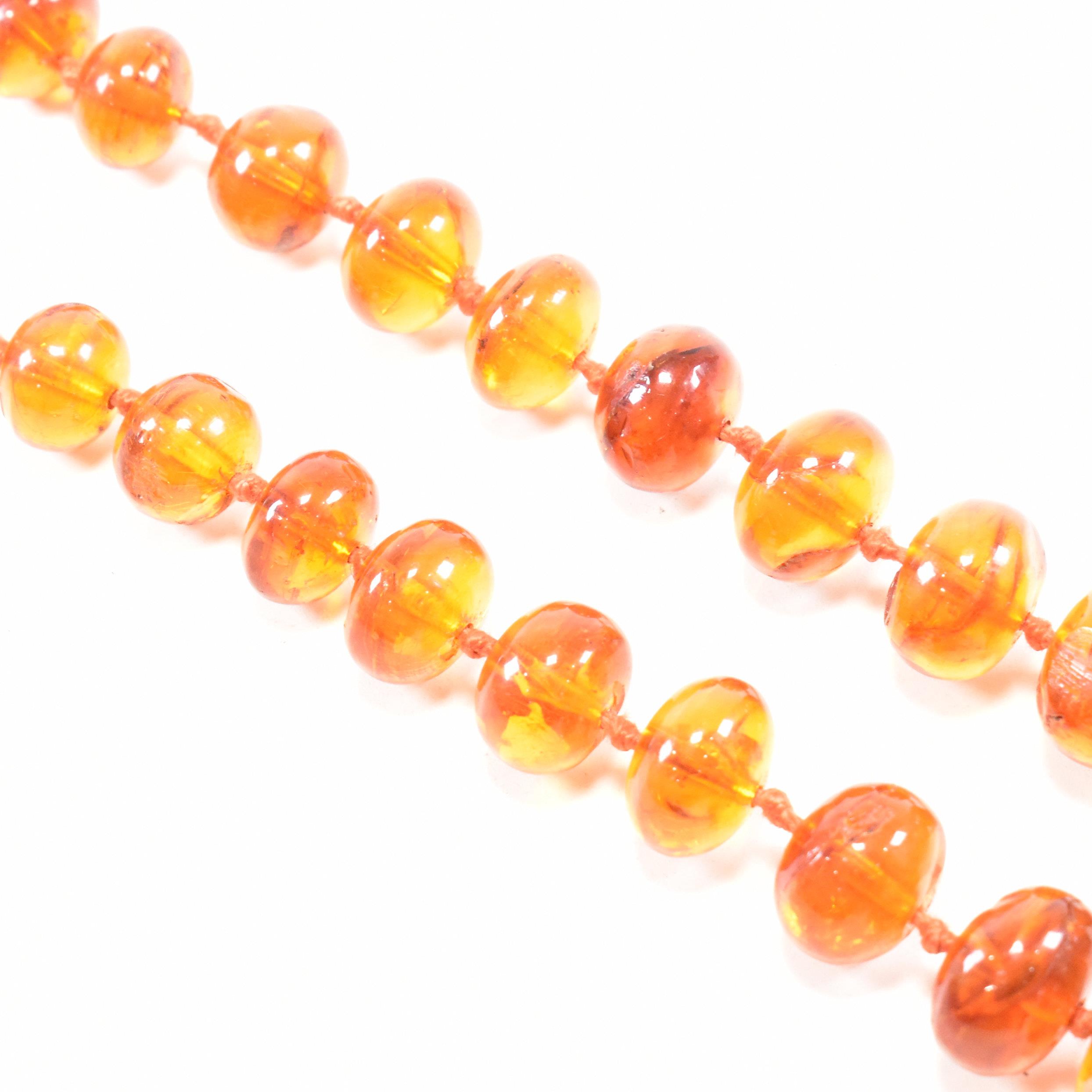 VINTAGE AMBER COPAL BEADED NECKLACE - Image 5 of 6