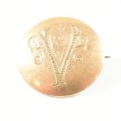 ANTIQUE 15CT GOLD BROOCH PIN
