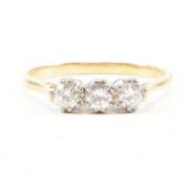 18CT GOLD & DIAMOND THREE STONE RING